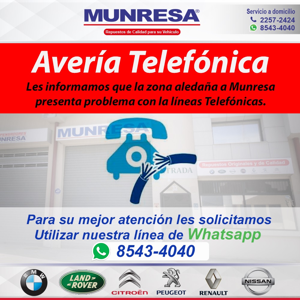 Averia telefónica en Munresa